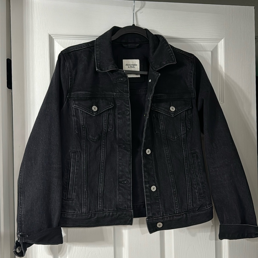 Abercrombie and Fitch black denim jacket.